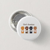 Cat Ladies Stem T-shirt Ronde Button 3,2 Cm (Voorkant /achterkant)