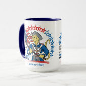 Cat Ladies United mok. Sip & support kattenliefheb Mok (Voorkant links)