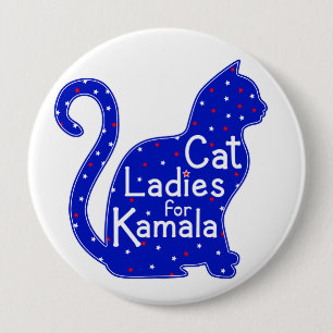 Cat Ladies voor de presidentsverkiezingen van 2024 Ronde Button 4,0 Cm