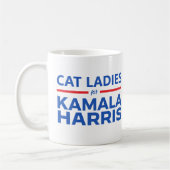 Cat Ladies voor Kamala Harris Koffiemok (Links)