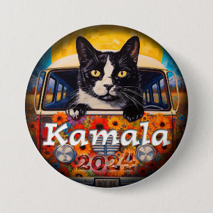 Cat Ladies voor Kamala Politieke Button