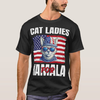 Cat Ladies voor Kamala verkiezingen 2024 T-shirt