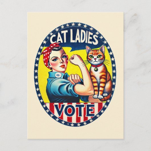 Cat Ladies Vote Briefkaart (Voorkant)