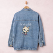 Cat Ladies Vote Funny Script Chic Schattige Femini Denim Jacket (Hangar)