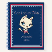 Cat Ladies Vote Script Funny Bold Schattige Femini Notitieboek (Voorkant)