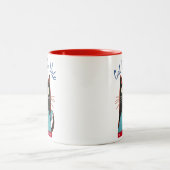 Cat Ladies Vote Script Rustic Bold Schattige Femin Tweekleurige Koffiemok (Center)