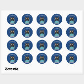 Cat Ladies Vote Script Rustiek Feministisch Schatt Ronde Sticker (Vel)