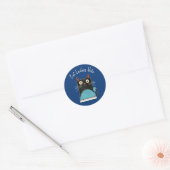 Cat Ladies Vote Script Rustiek Feministisch Schatt Ronde Sticker (Envelop)