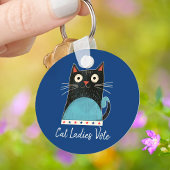 Cat Ladies Vote Script Rustieke Schattigee Stoutmo Sleutelhanger