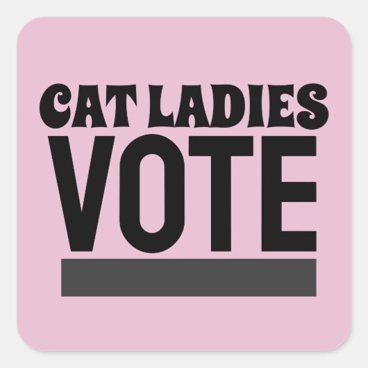 CAT LADIES VOTE STICKERS DÉCALES (Devant)