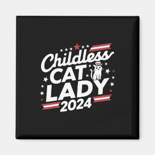 Cat Lady 2024 Grappige Politieke Verkiezingen Demo Magneet