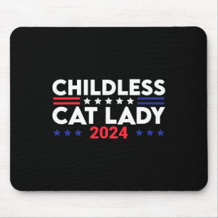 Cat Lady 2024 Grappige Politieke Verkiezingen Demo Muismat