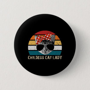 Cat Lady 2024 Grappige Politieke Verkiezingen Demo Ronde Button 5,7 Cm