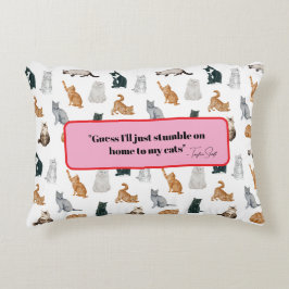 Cat Lady Accent Pillow Accent Kussen