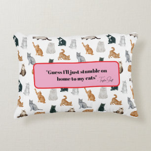Cat Lady Accent Pillow Kussen