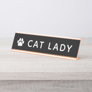 Cat Lady Bureau Naambordje