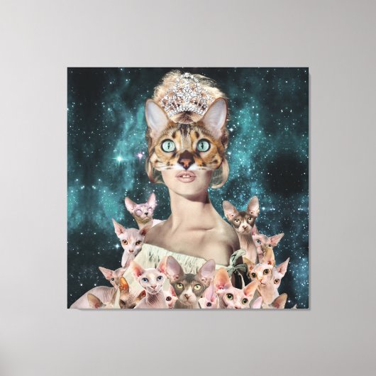 Cat Lady Canvas Afdruk (Voorkant)