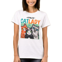 Cat Lady Cat Lovers Cute Funny Women's