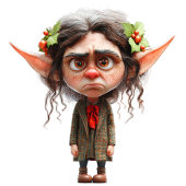 Cat Lady Christmas Elf inpakpapier