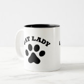 Cat Lady Coffee Mok - Cat Lover Gift (Voorkant links)