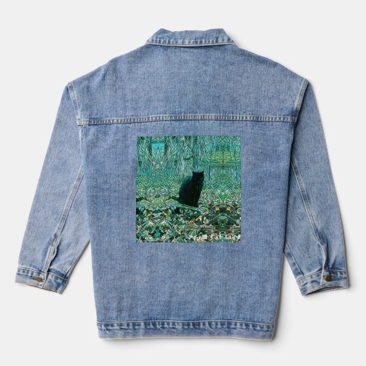 Cat Lady Denim Jacket (Achterkant)