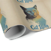 Cat Lady Gift Wrapping Paper Cadeaupapier (Rol Hoek)