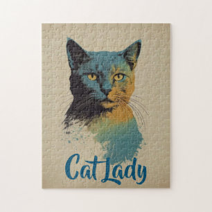 Cat Lady Jigsaw Puzzle