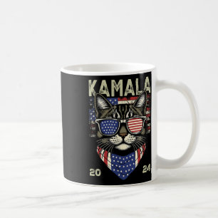 Cat Lady Kamala-harris 2024 Amerikaanse vlag Schat Koffiemok