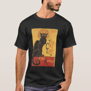 Cat Lady Kamala Le Chat Noir Grappige verkiezingen T-shirt