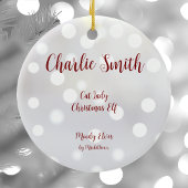 Cat Lady Kerst Elf Keramisch Ornament