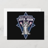 Cat Lady maakt Amerika weer vrolijk Harris Wall 24 Briefkaart (Voorkant / Achterkant)