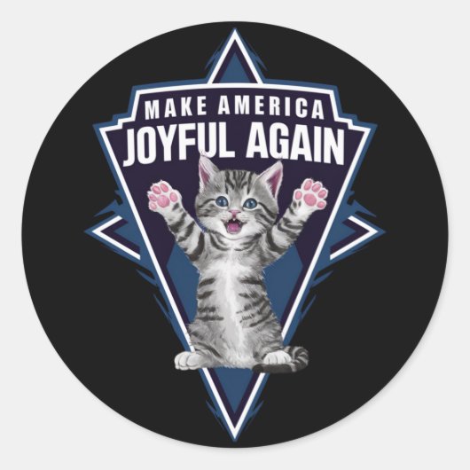 Cat Lady maakt Amerika weer vrolijk Harris Wall 24 Ronde Sticker (Voorkant)
