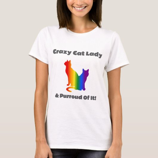 Cat Lady Pride T-shirt (Voorkant)