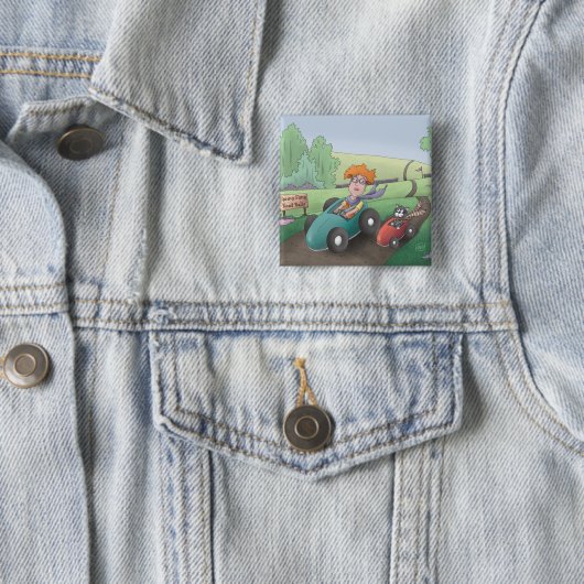 Cat Lady Road Rally Button (In situ)