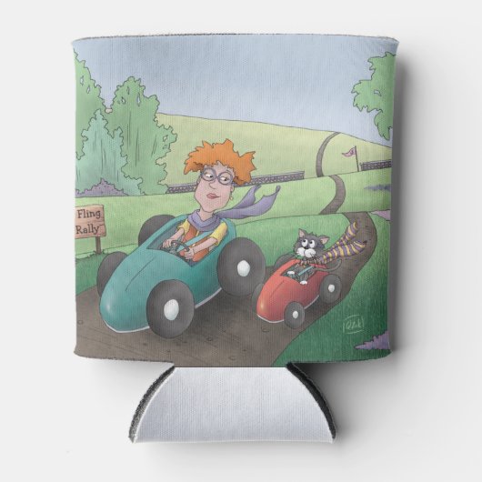 Cat Lady Road Rally Koelbox Blikjeskoeler (Voorkant)