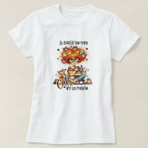Cat Lady Schattigee Typografie Vrouwen T-shirt