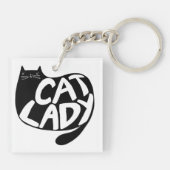 Cat Lady Sleutelhanger (Achterkant)