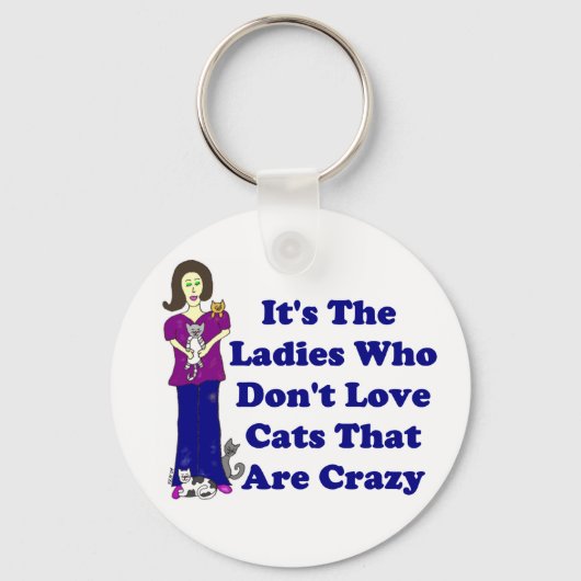 Cat Lady Sleutelhanger (Voorkant)