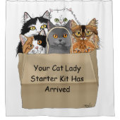 Cat Lady Starter Kit Douchegordijn (Voorkant)