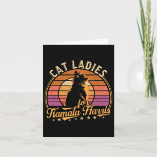 Cat Lady stemt voor President Kamala Harris 2024 Kaart