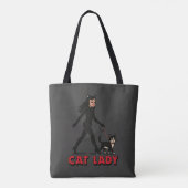 Cat Lady - Tuxedo Cats Lover - Comic Art Graphic Draagtas (Achterkant)