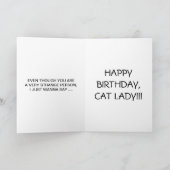  Cat Lady Verjaardag Kaart (Binnen)
