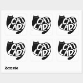 Cat Lady Vierkante Sticker (Vel)
