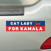 Cat Lady voor Kamala Bumpersticker (Op auto)
