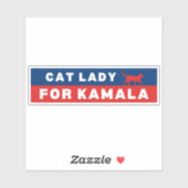 Cat Lady voor Kamala Sticker (Vel)