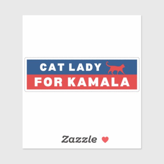 Cat Lady voor Kamala Sticker (Vel)