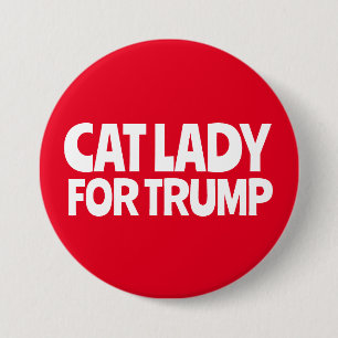 CAT LADY VOOR TRUMP BUTTON