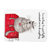 Cat Lazy Funny Magnet Office Citations (Horizontal)