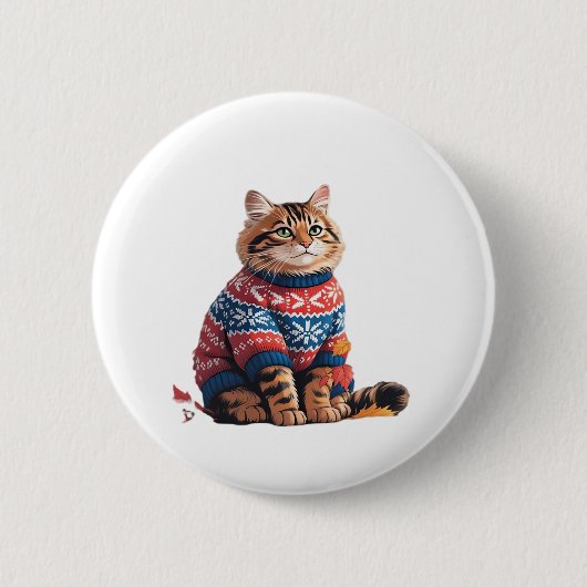Cat Leaf Herfst Hallo Ronde Button 5,7 Cm (Voorkant)