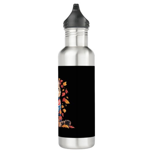 Cat Leaf Herfst Hallo Waterfles (Rechts)